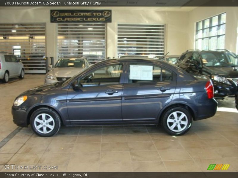 Charcoal Gray / Gray 2008 Hyundai Accent GLS Sedan
