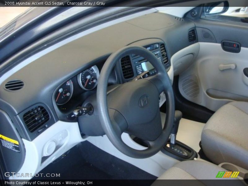 Charcoal Gray / Gray 2008 Hyundai Accent GLS Sedan
