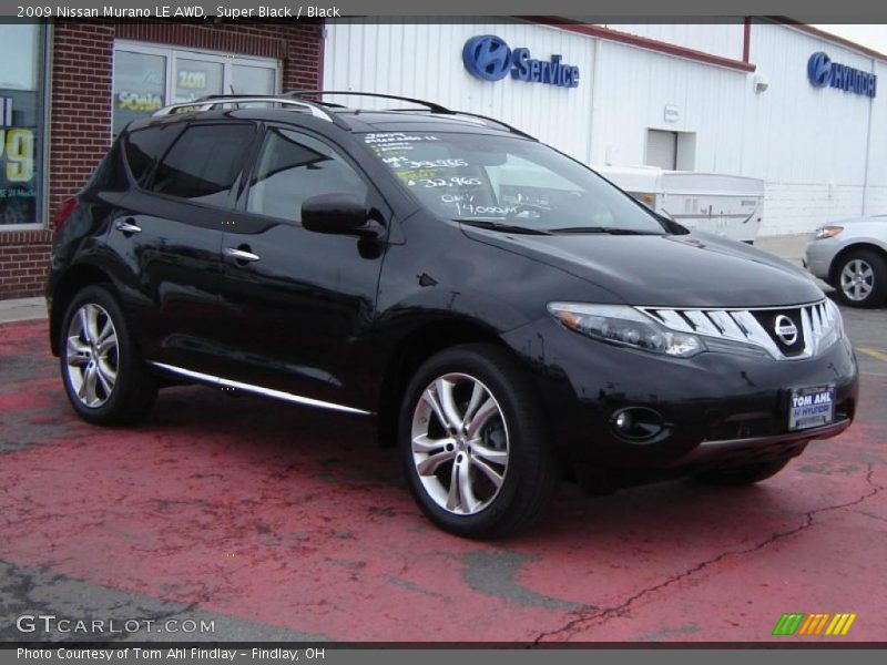 Super Black / Black 2009 Nissan Murano LE AWD