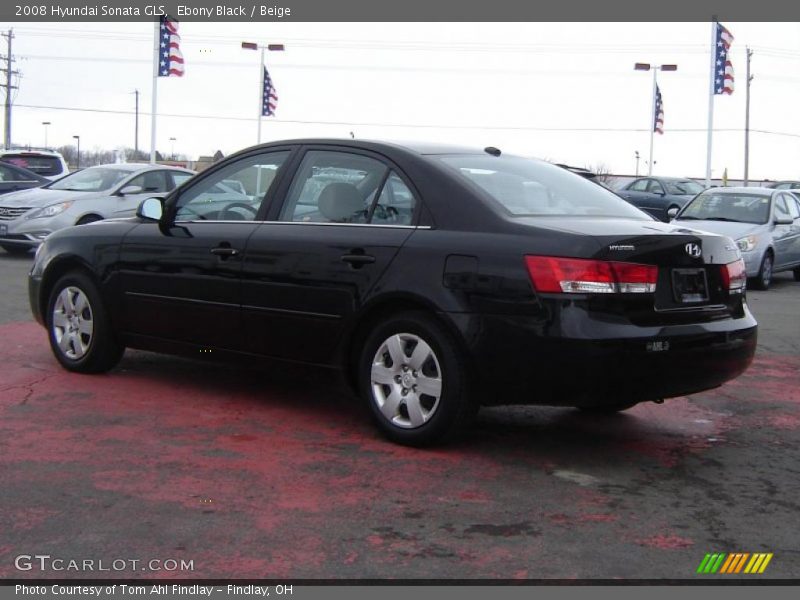 Ebony Black / Beige 2008 Hyundai Sonata GLS