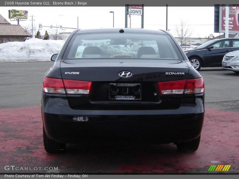 Ebony Black / Beige 2008 Hyundai Sonata GLS