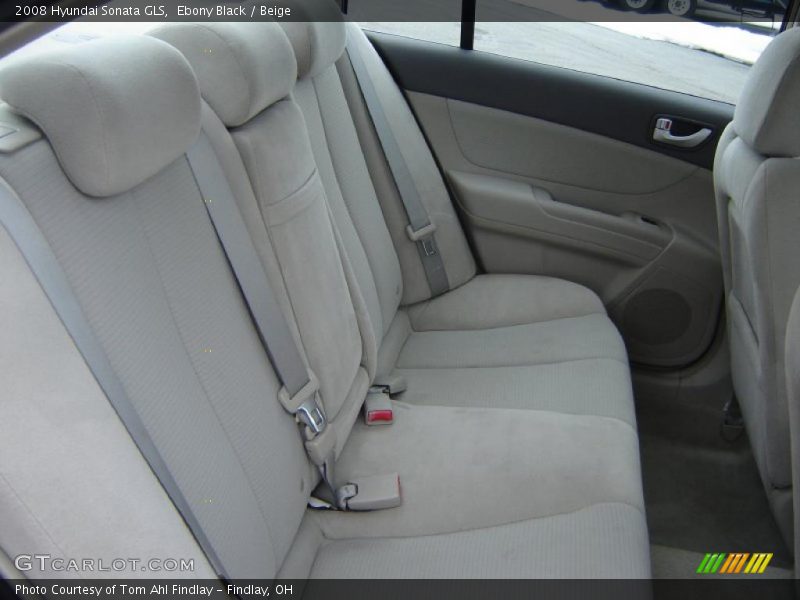 Ebony Black / Beige 2008 Hyundai Sonata GLS