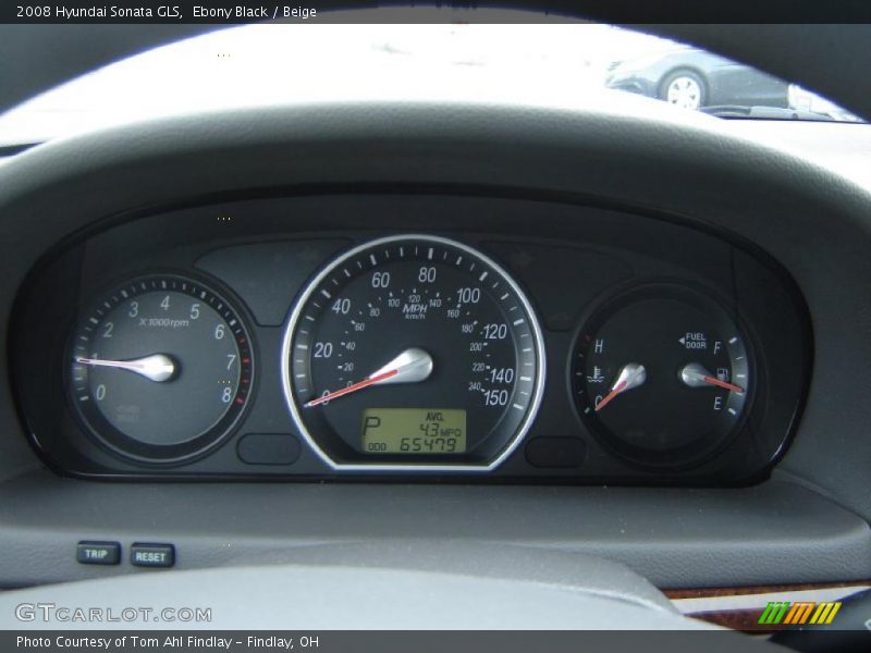 Ebony Black / Beige 2008 Hyundai Sonata GLS