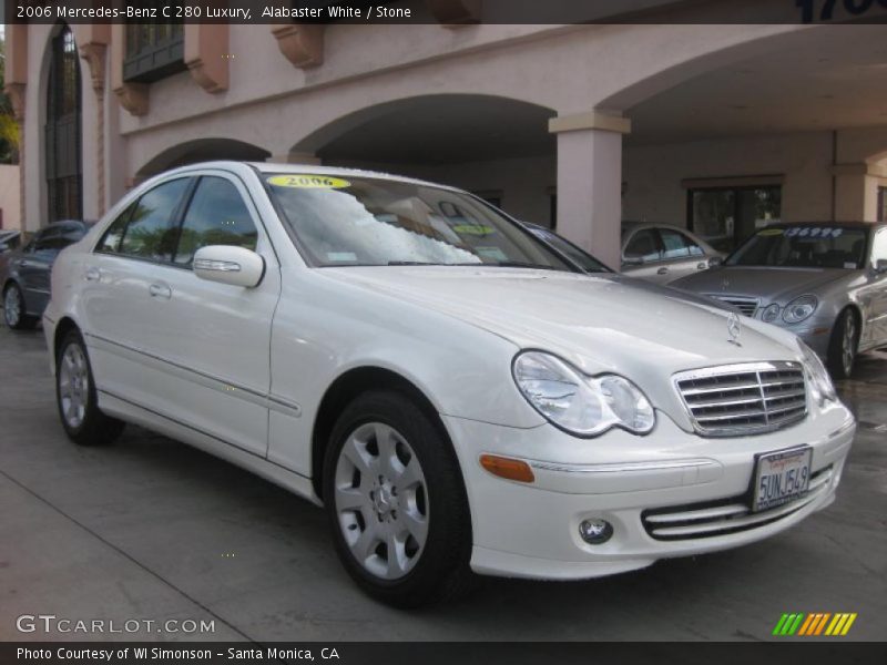 Alabaster White / Stone 2006 Mercedes-Benz C 280 Luxury