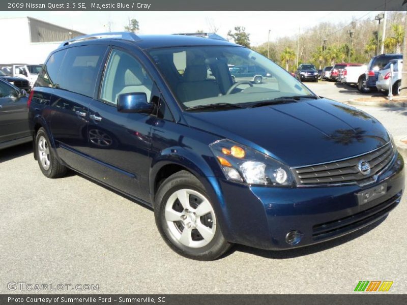 Majestic Blue / Gray 2009 Nissan Quest 3.5 SE