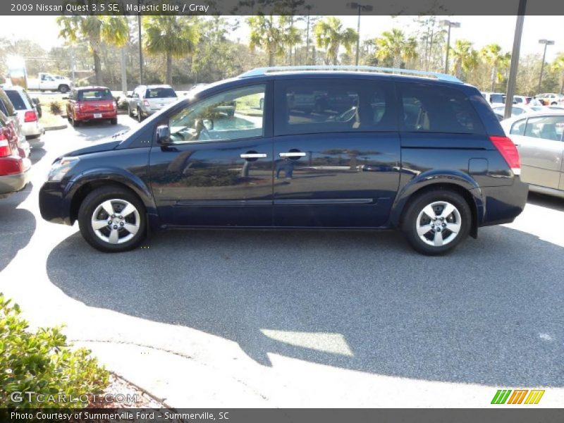 Majestic Blue / Gray 2009 Nissan Quest 3.5 SE