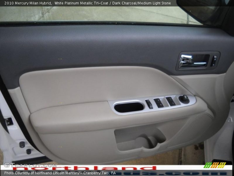 White Platinum Metallic Tri-Coat / Dark Charcoal/Medium Light Stone 2010 Mercury Milan Hybrid