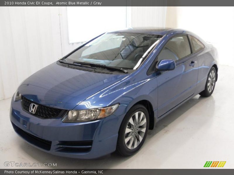 Atomic Blue Metallic / Gray 2010 Honda Civic EX Coupe