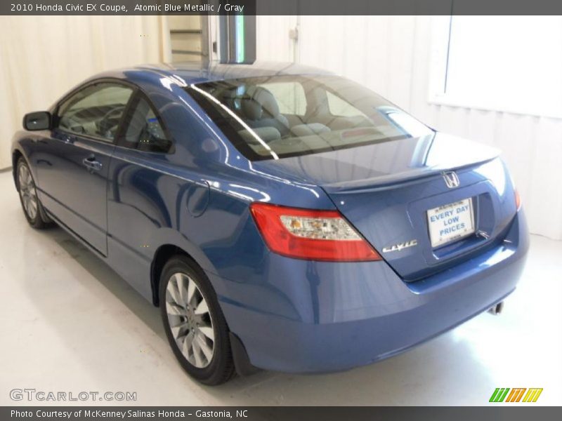 Atomic Blue Metallic / Gray 2010 Honda Civic EX Coupe