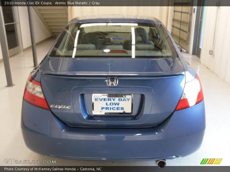 Atomic Blue Metallic / Gray 2010 Honda Civic EX Coupe