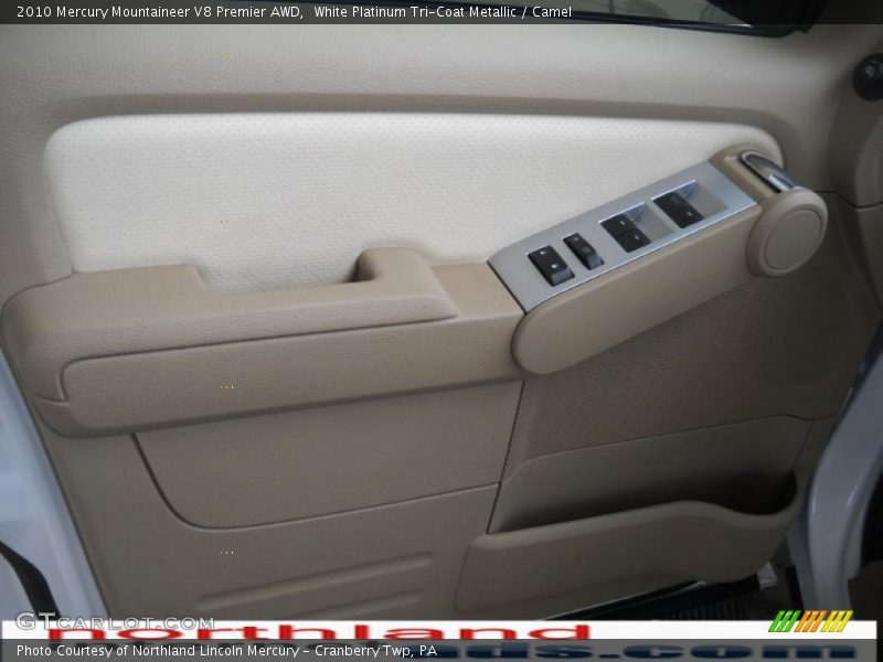 White Platinum Tri-Coat Metallic / Camel 2010 Mercury Mountaineer V8 Premier AWD