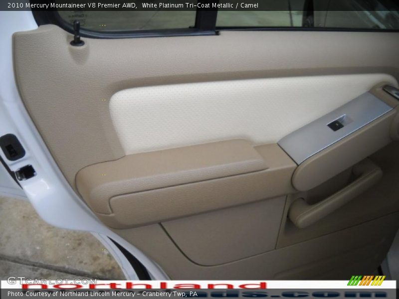 White Platinum Tri-Coat Metallic / Camel 2010 Mercury Mountaineer V8 Premier AWD