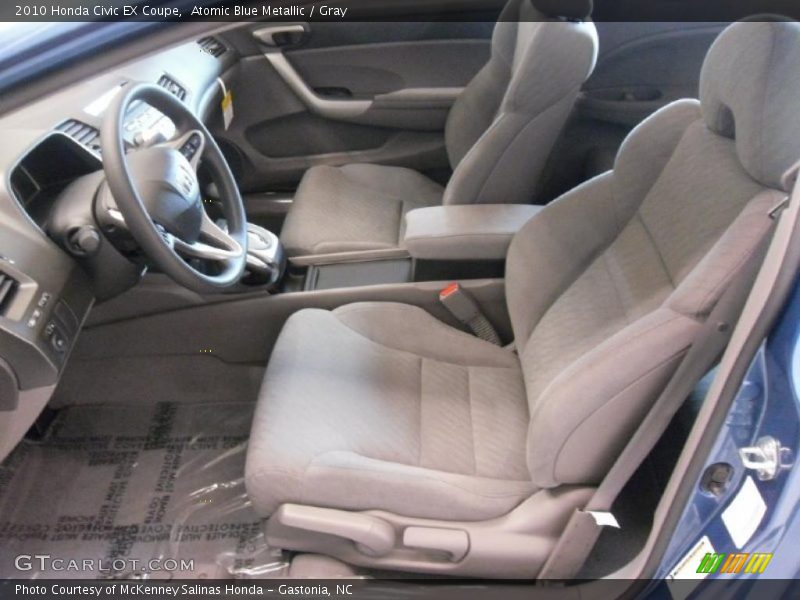 Atomic Blue Metallic / Gray 2010 Honda Civic EX Coupe