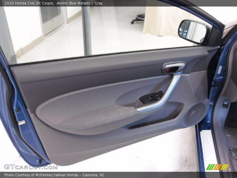Atomic Blue Metallic / Gray 2010 Honda Civic EX Coupe