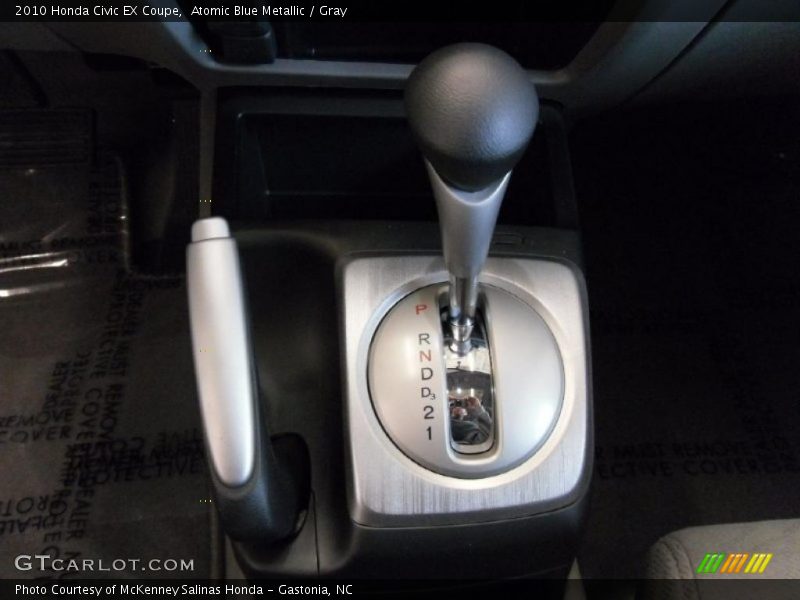 Atomic Blue Metallic / Gray 2010 Honda Civic EX Coupe