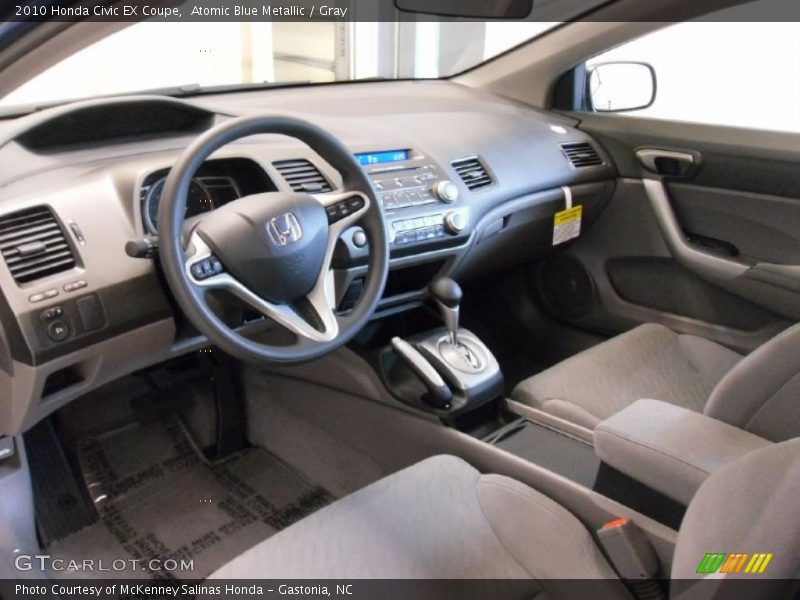 Atomic Blue Metallic / Gray 2010 Honda Civic EX Coupe