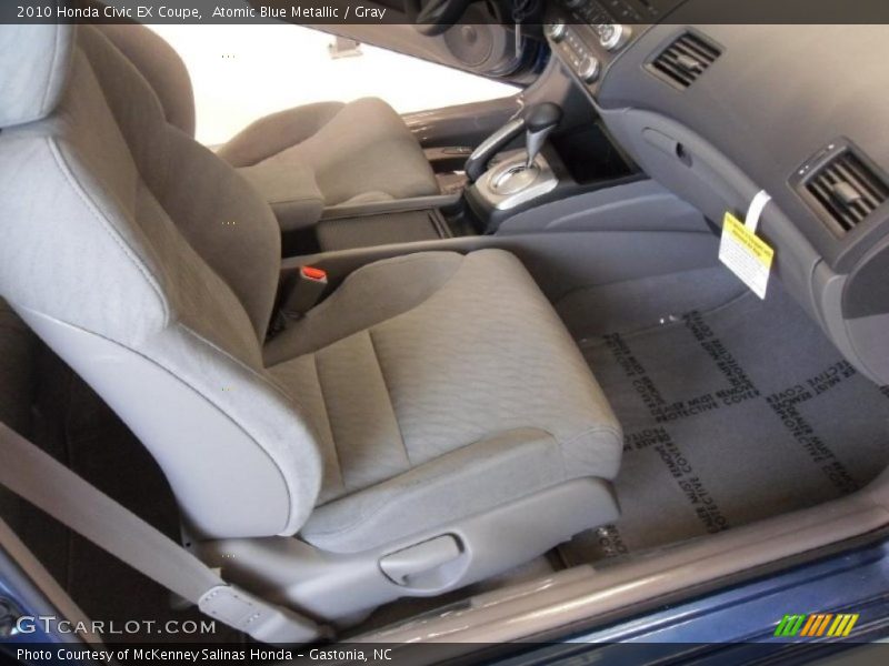 Atomic Blue Metallic / Gray 2010 Honda Civic EX Coupe