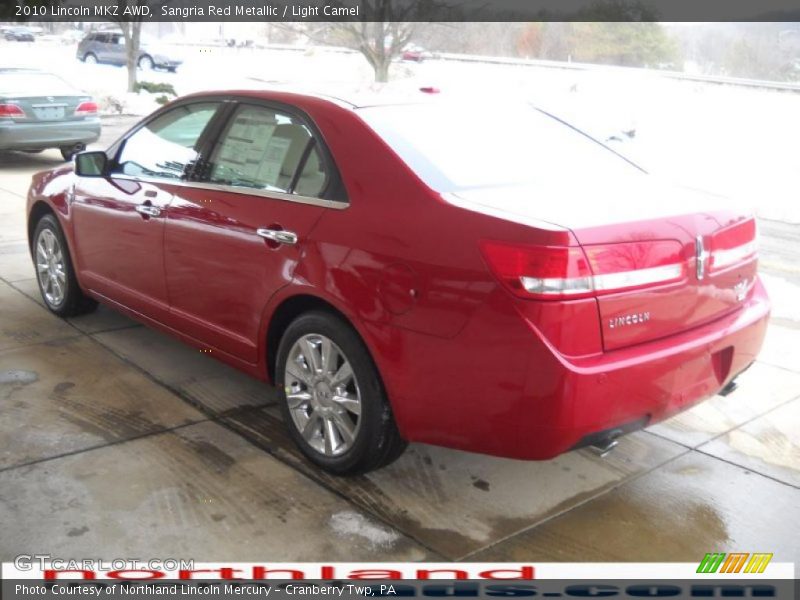Sangria Red Metallic / Light Camel 2010 Lincoln MKZ AWD