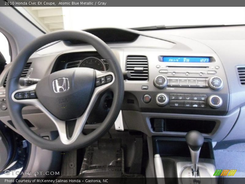 Atomic Blue Metallic / Gray 2010 Honda Civic EX Coupe
