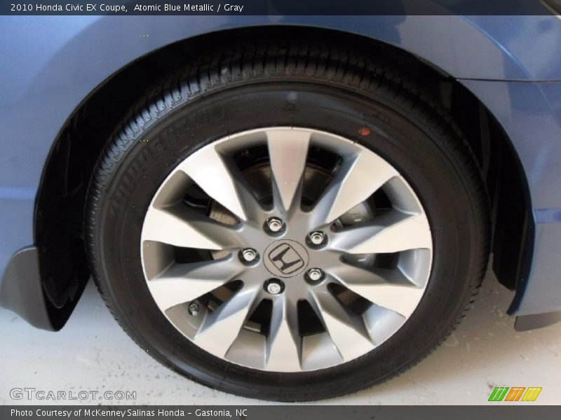 Atomic Blue Metallic / Gray 2010 Honda Civic EX Coupe