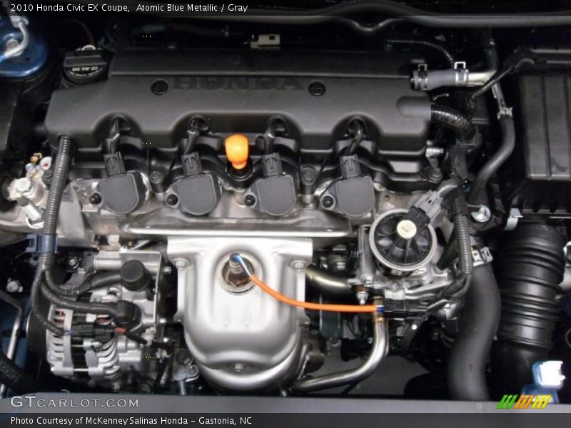 Atomic Blue Metallic / Gray 2010 Honda Civic EX Coupe