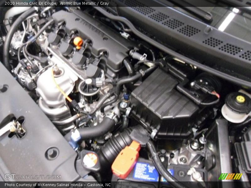 Atomic Blue Metallic / Gray 2010 Honda Civic EX Coupe