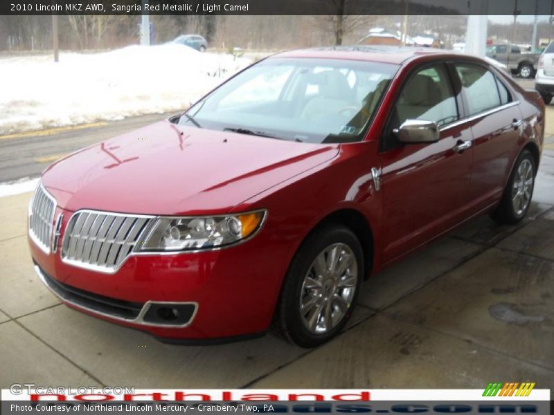 Sangria Red Metallic / Light Camel 2010 Lincoln MKZ AWD