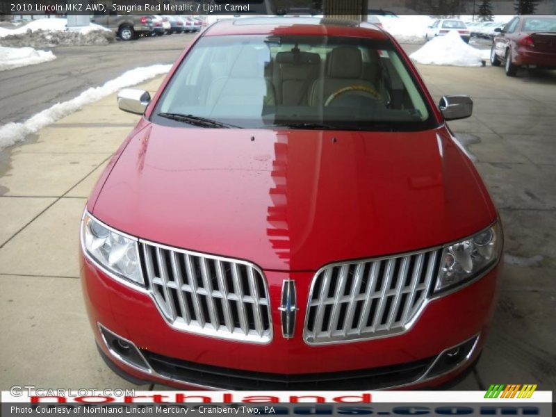 Sangria Red Metallic / Light Camel 2010 Lincoln MKZ AWD