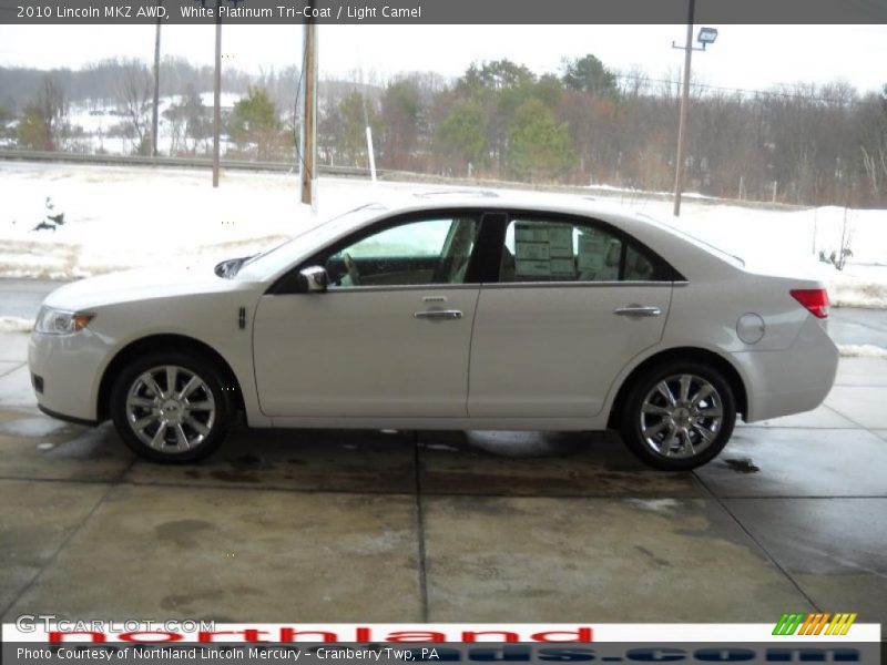 White Platinum Tri-Coat / Light Camel 2010 Lincoln MKZ AWD