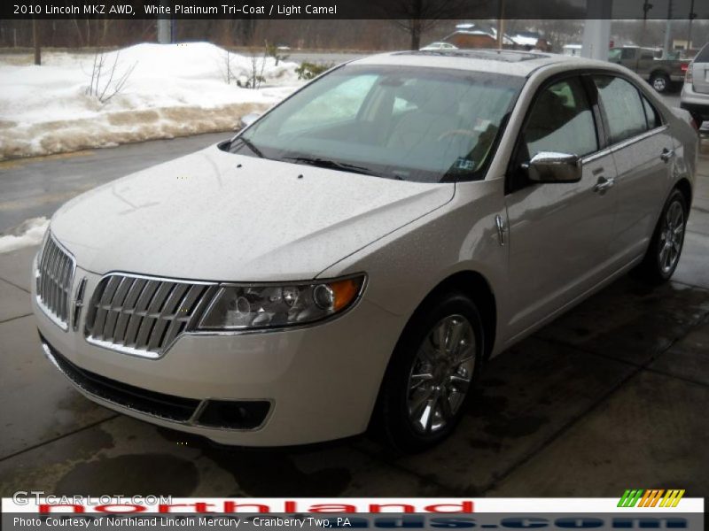 White Platinum Tri-Coat / Light Camel 2010 Lincoln MKZ AWD