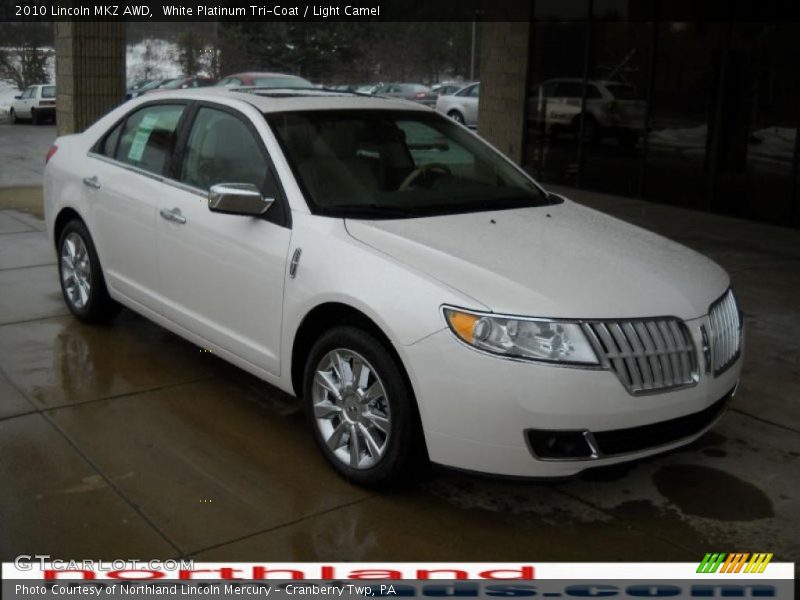 White Platinum Tri-Coat / Light Camel 2010 Lincoln MKZ AWD