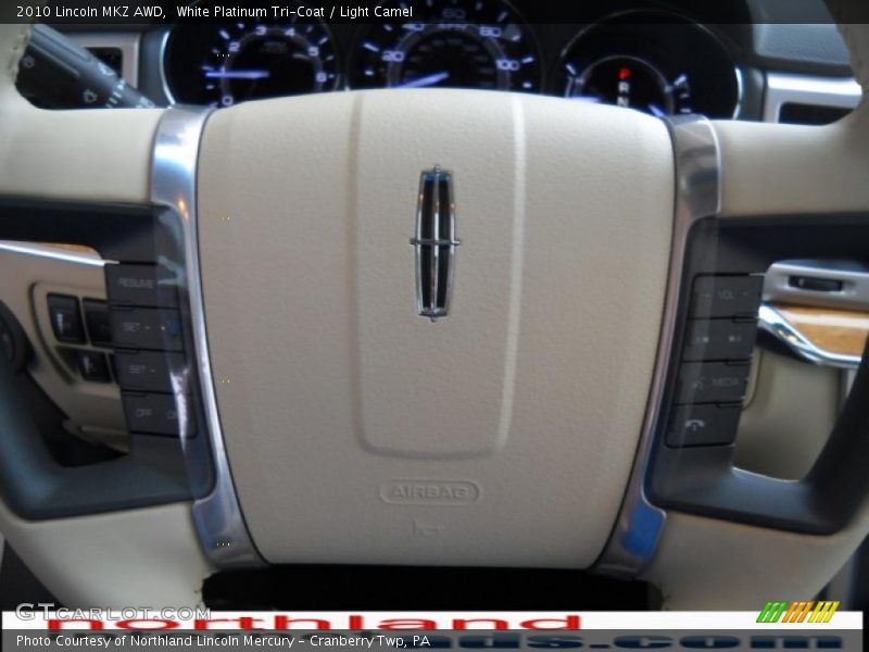 White Platinum Tri-Coat / Light Camel 2010 Lincoln MKZ AWD