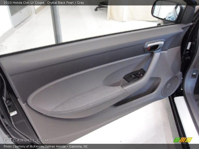 Crystal Black Pearl / Gray 2010 Honda Civic LX Coupe