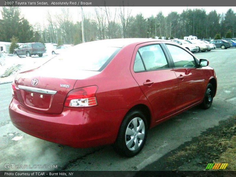 Absolutely Red / Bisque 2007 Toyota Yaris Sedan