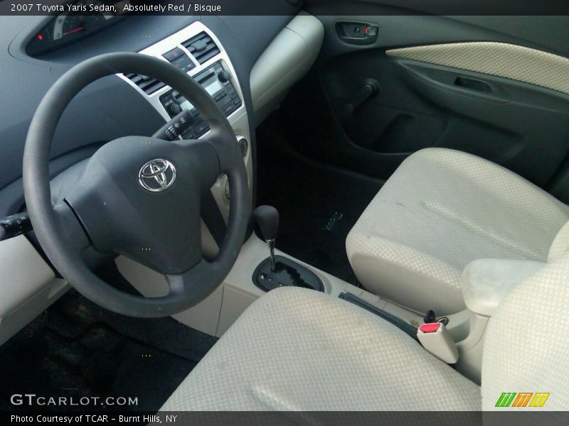 Absolutely Red / Bisque 2007 Toyota Yaris Sedan