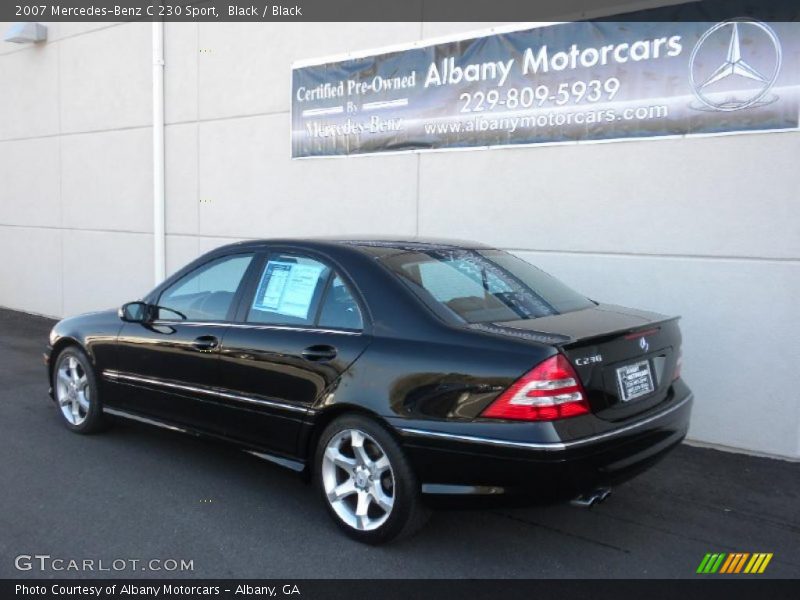 Black / Black 2007 Mercedes-Benz C 230 Sport