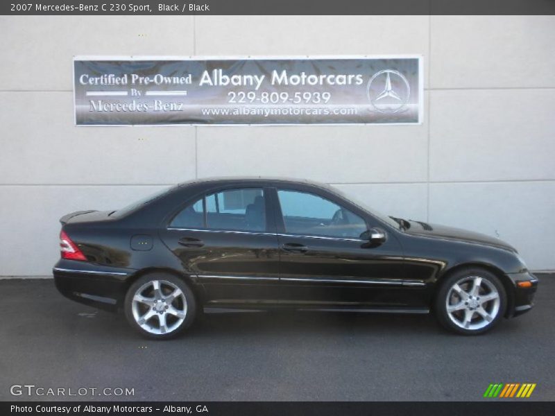 Black / Black 2007 Mercedes-Benz C 230 Sport