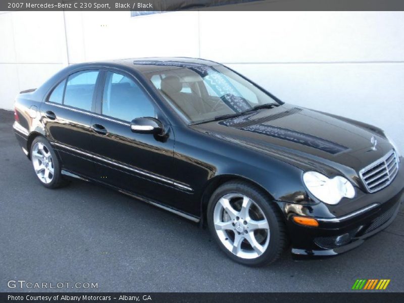 Black / Black 2007 Mercedes-Benz C 230 Sport