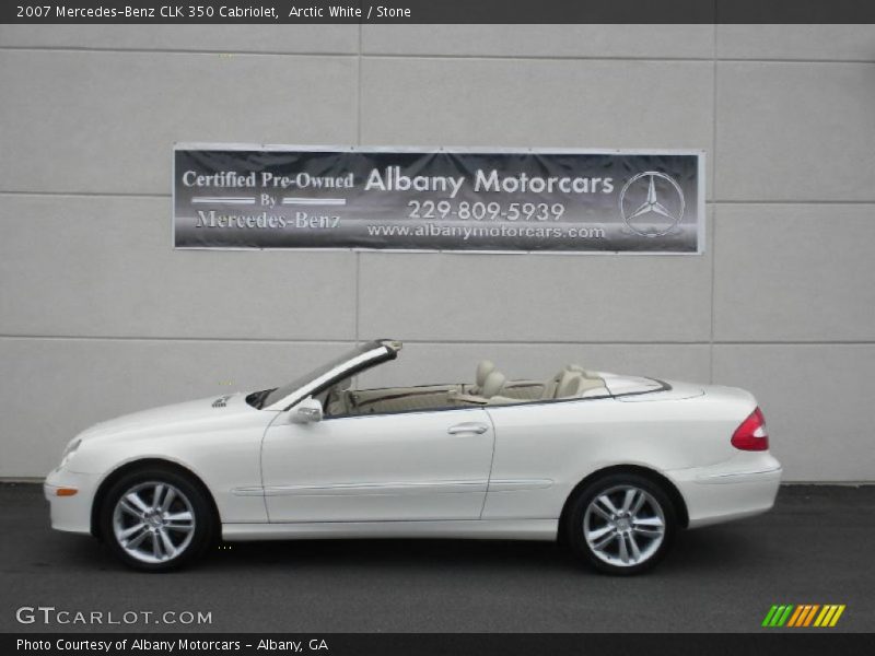 Arctic White / Stone 2007 Mercedes-Benz CLK 350 Cabriolet