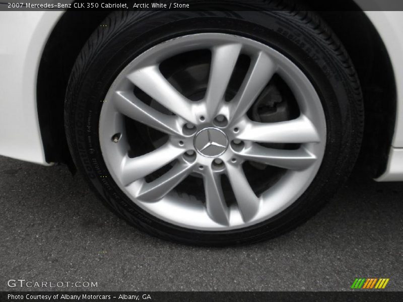 Arctic White / Stone 2007 Mercedes-Benz CLK 350 Cabriolet