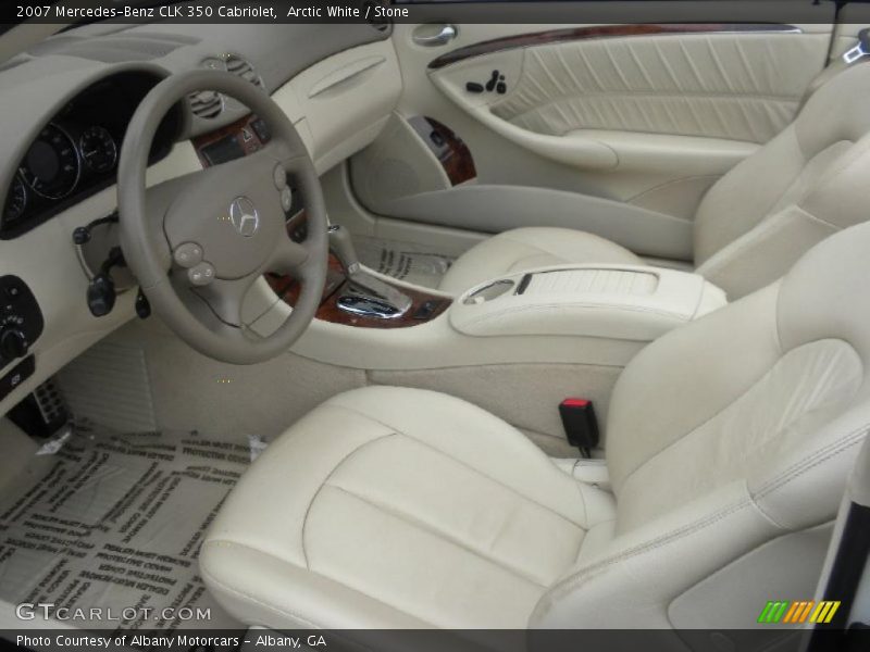Arctic White / Stone 2007 Mercedes-Benz CLK 350 Cabriolet