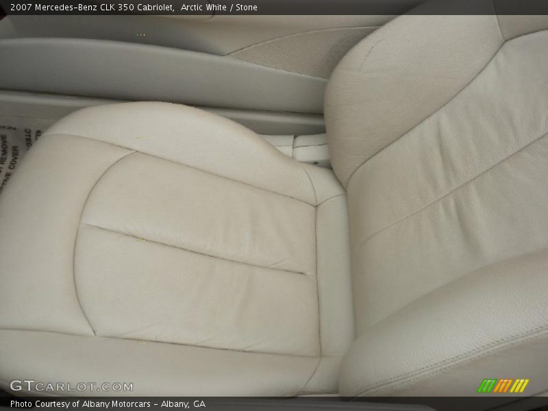 Arctic White / Stone 2007 Mercedes-Benz CLK 350 Cabriolet