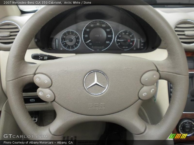 Arctic White / Stone 2007 Mercedes-Benz CLK 350 Cabriolet
