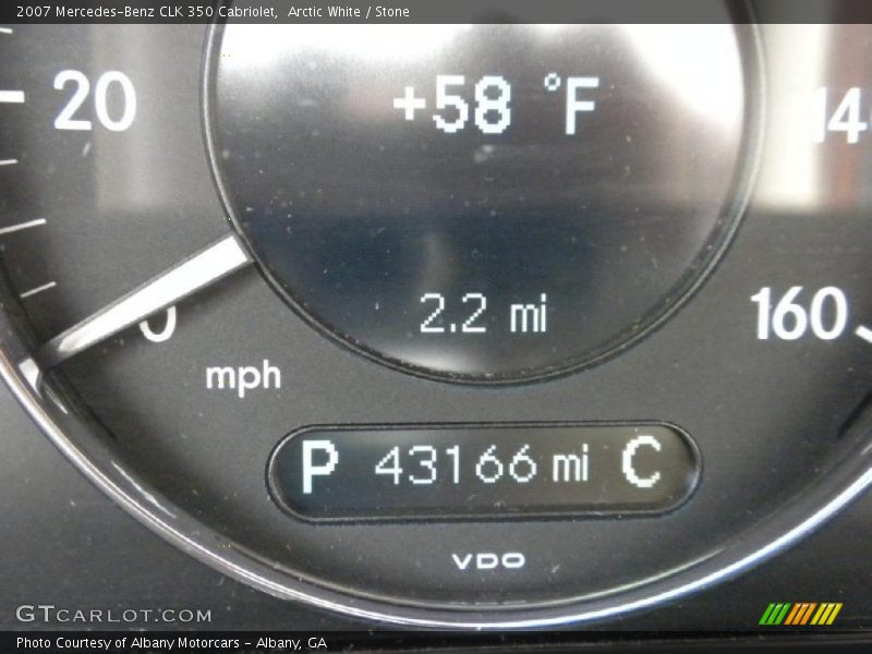 Arctic White / Stone 2007 Mercedes-Benz CLK 350 Cabriolet