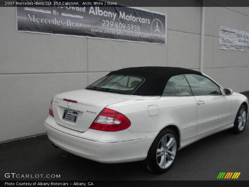 Arctic White / Stone 2007 Mercedes-Benz CLK 350 Cabriolet