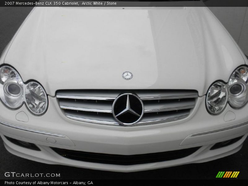 Arctic White / Stone 2007 Mercedes-Benz CLK 350 Cabriolet