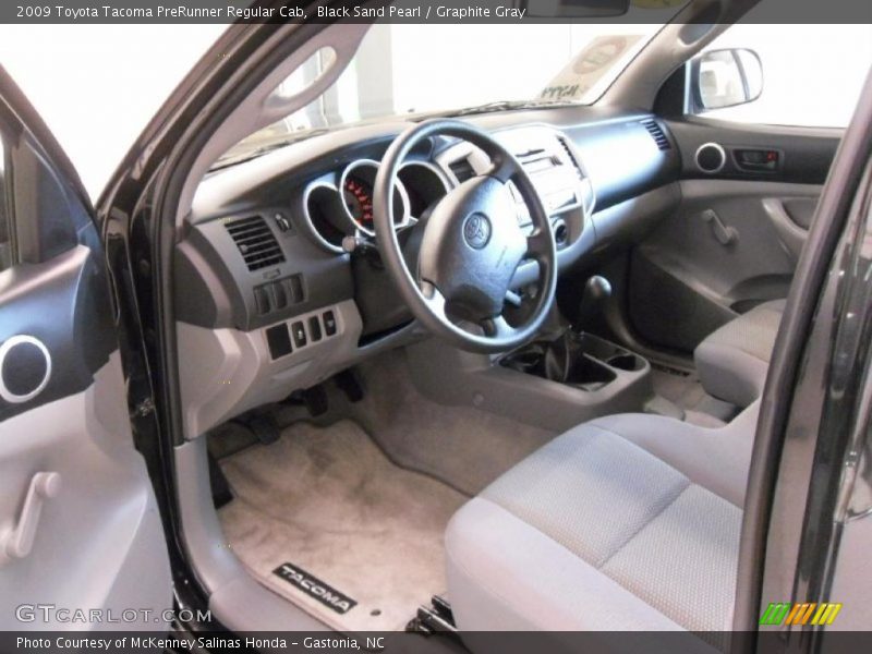 Black Sand Pearl / Graphite Gray 2009 Toyota Tacoma PreRunner Regular Cab