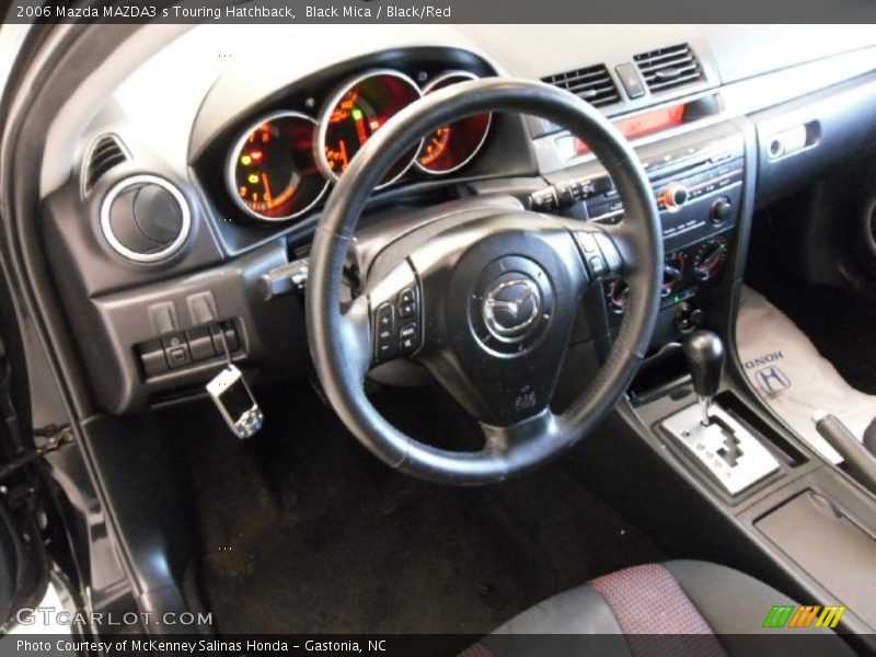 Black Mica / Black/Red 2006 Mazda MAZDA3 s Touring Hatchback
