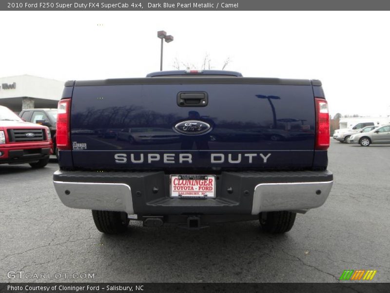 Dark Blue Pearl Metallic / Camel 2010 Ford F250 Super Duty FX4 SuperCab 4x4