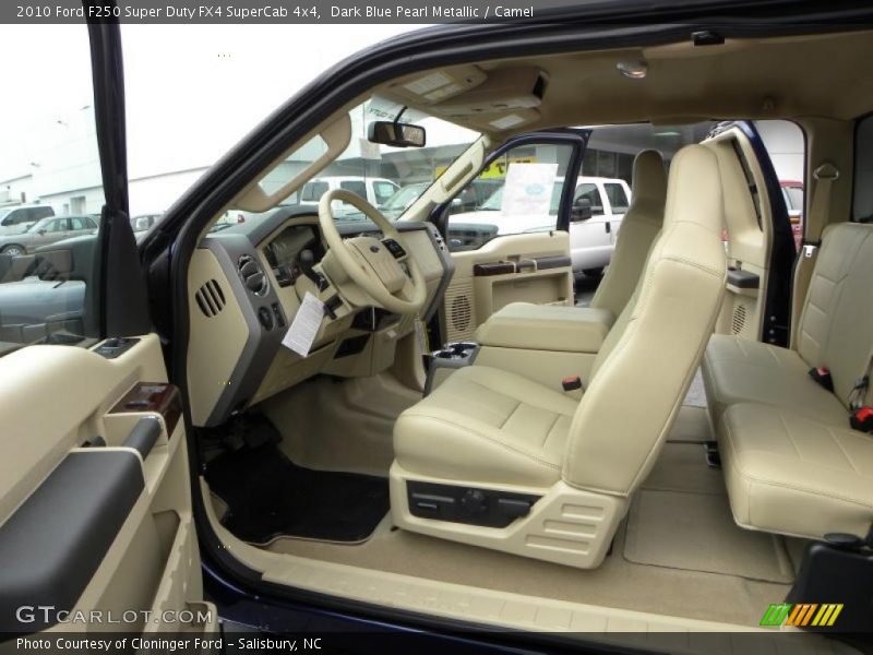 Dark Blue Pearl Metallic / Camel 2010 Ford F250 Super Duty FX4 SuperCab 4x4